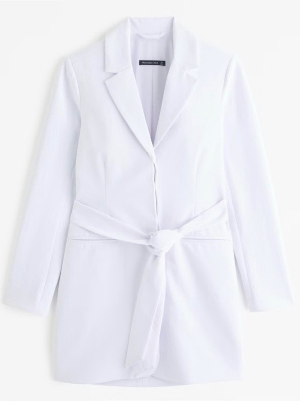 Abercrombie & Fitch White Tie-Waist Blazer